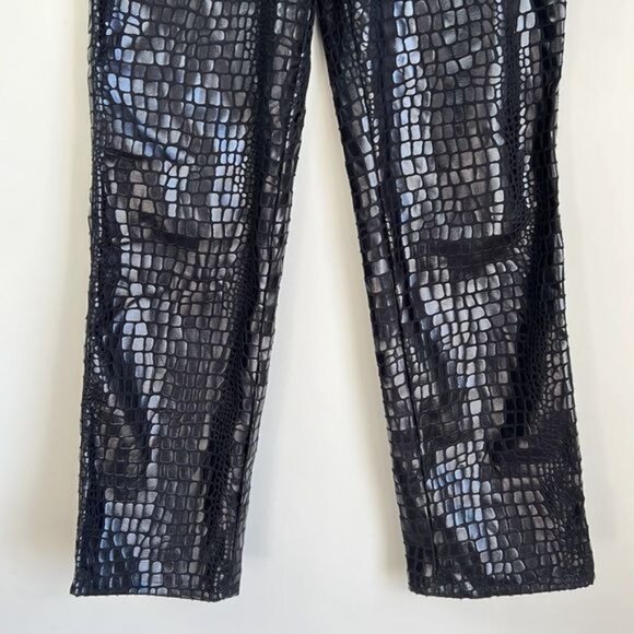 Vintage Selene Croc Coated Straight Leg Pant - 6 - Picture 8 of 12